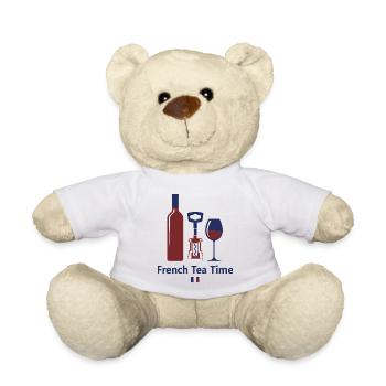 🇫🇷 Wein Frankreich Aperitif Französischer Alkohol Humor 🇫🇷 - Teddy - Weiß - Vorne