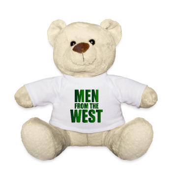 Men from the West Powerful Typography - Teddy Bear - white - Front