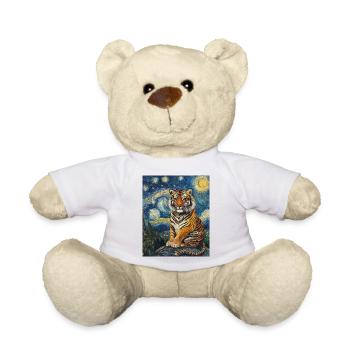 Tiger Van Gogh Style Starry Night - Teddy - Weiß - Vorne