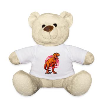 Illustration de dinosaure vibrant pour les vêtements - Nounours - blanc - Devant