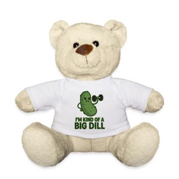 Witziges Dill-Motiv mit Muskeltraining - Teddy - Weiß - Vorne
