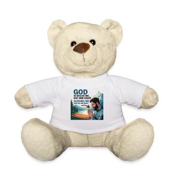 Glaube und Gebet – Gott ist bei mir - Teddy - Weiß - Vorne