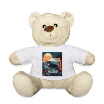 Wolf Japan Mount Fuji Yama Japan Tempel Schrein - Teddy - Weiß - Vorne