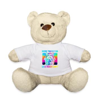 Waschbär Spruch Müll Humor Lustig Geschenkidee - Teddy - Weiß - Vorne