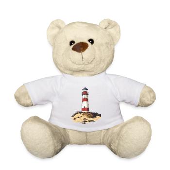 Lighthouse on a rugged coast - Teddy Bear - white - Front
