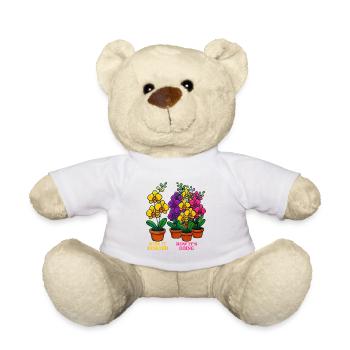 Floral art: development and growth - Teddy Bear - white - Front