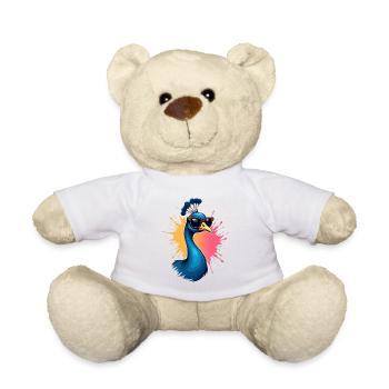 Cooler Influencer-Peacock mit Sonnenbrille - Teddy - Weiß - Vorne