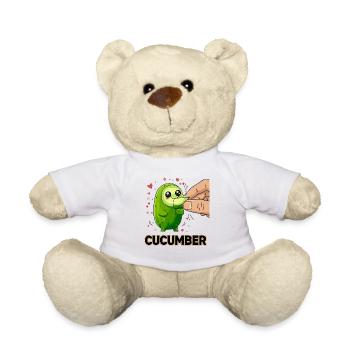 Cucumber Love Kawaii Manga Cucumber - Teddy Bear - white - Front