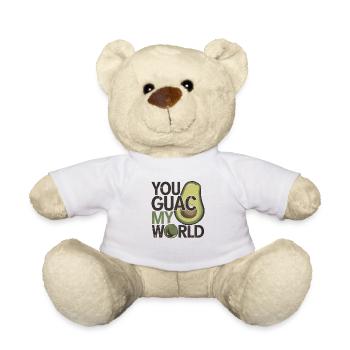 Avocado Wordplay Funny Food Lover  - Teddy Bear - white - Front