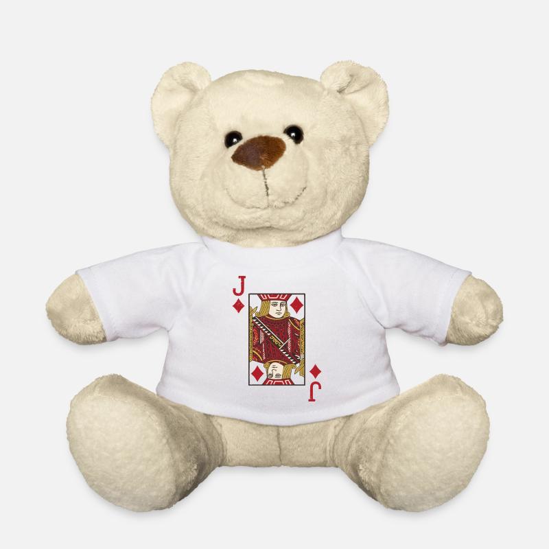 Bube Karte Karo - Teddy - Weiß