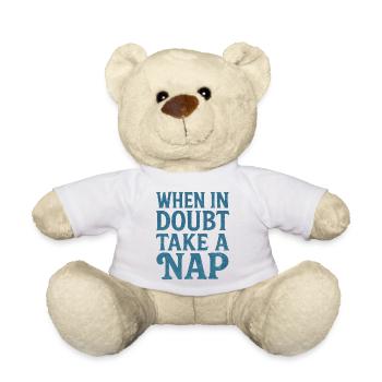 Wenn Sie Zweifel haben, machen Sie ein Nickerchen, motivierendes Zitat - Teddy - Weiß - Vorne