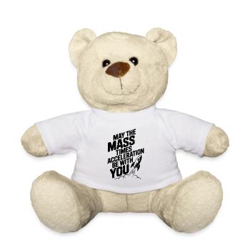 Que la Masse multipliée par l’Accélération soit avec vous - Nounours - blanc - Devant