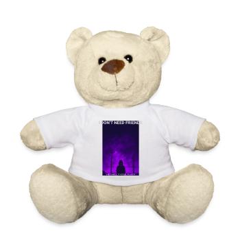 I Dont Need Friends Dark Hoodie Phonk Lofi - Teddy Bear - white - Front