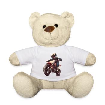 Adrenaline motocross rider - Teddy Bear - white - Front