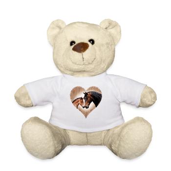 Pferde Herz - Teddy - Weiß - Vorne