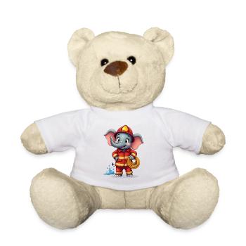 Feuerwehrelefant Kinderdesign - Teddy - Weiß - Vorne
