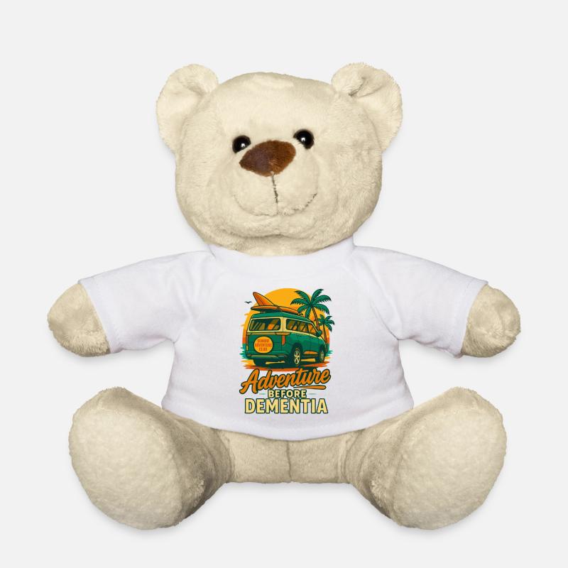 L’aventure avant la démence : le camping en van - Nounours - blanc