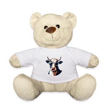 Lässige Kuh mit Sonnenbrille - Teddy - Weiß - Vorne