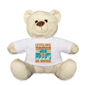 Gaming-Inspired Bruder Design - Teddy Bear - white - Front