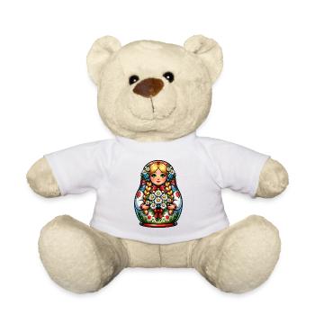 Matriochka en russe Matriochka Poupée Russe - Nounours - blanc - Devant