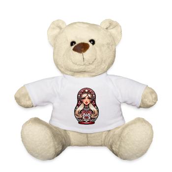 Matriochka en russe Matriochka Poupée Russe - Nounours - blanc - Devant