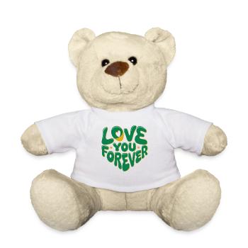 Love You Forever Herz Design - Teddy - Weiß - Vorne