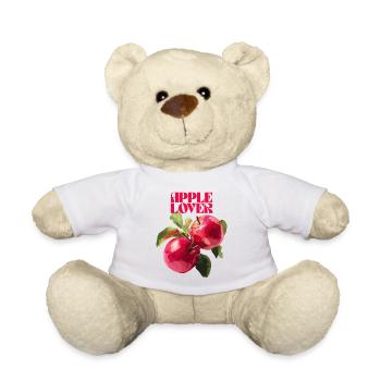 Apple Lover Motif for Nature Enthusiasts - Teddy Bear - white - Front