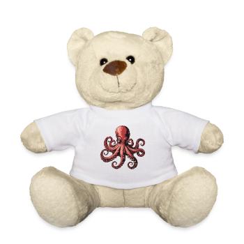Detaillierte Tintenfischillustration - Teddy - Weiß - Vorne
