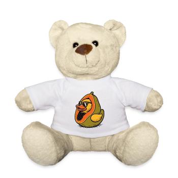 Summery mix design with duck papaya - Teddy Bear - white - Front