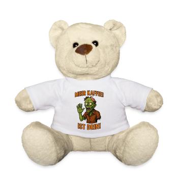Humorvoller Zombie mit Kaffeegeste - Teddy - Weiß - Vorne