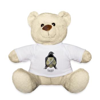 W20 mit Kapuze – Thief Fantasy Dice - Teddy - Weiß - Vorne