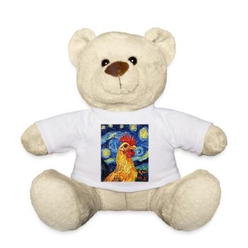 Poulet Coq Poulets Style Van Gogh Étoilé - Nounours - blanc - Devant