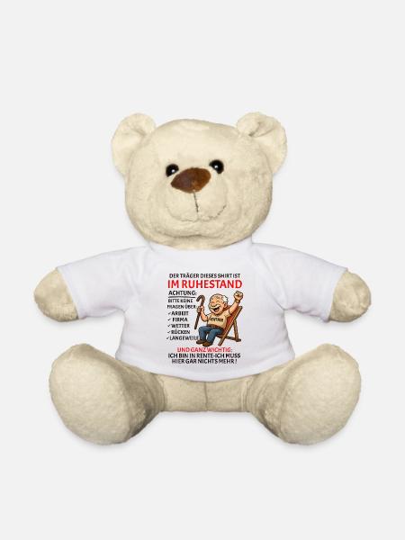 Rente Pension Ruhestand lustiges Rentner - Teddy - Weiß
