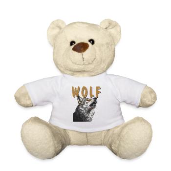 Wolf - Teddy Bear - white - Front