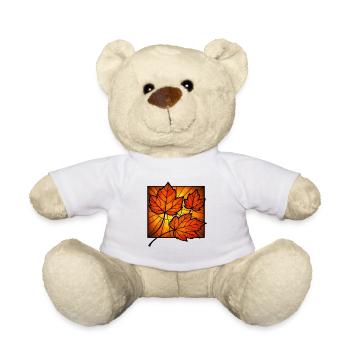 Stained Glass Autumn Herbst Herbstlich - Teddy - Weiß - Vorne