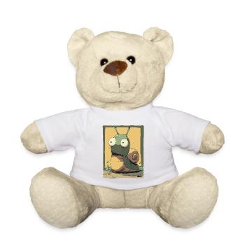 Große Augen Cartoon Schnecke - Teddy - Weiß - Vorne