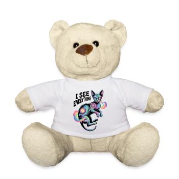 Kosmischer Nebelkatzen-Kunstwerk - Teddy - Weiß - Vorne