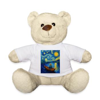 Pêcheur Pêche Angel Van Gogh Style Nuit étoilée - Nounours - blanc - Devant