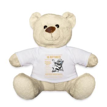 Retirement for Men women – Retired Rente - Teddy Bear - white - Front