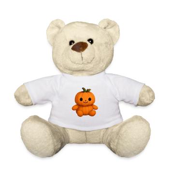 Niedlicher Kürbis-Teddybär freundlichem Gesicht - Teddy - Weiß - Vorne