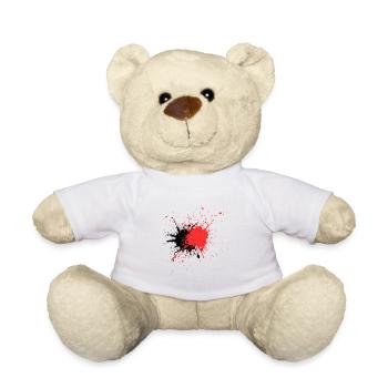 Kunstvoller roter Farbschmerz Design - Teddy - Weiß - Vorne