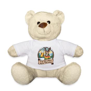 Team Party Ski Holiday Ski & Snowboarder Après Ski - Teddy Bear - white - Front