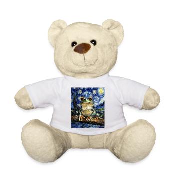 Frosch Frösche Van Gogh Style Starry Night - Teddy - Weiß - Vorne