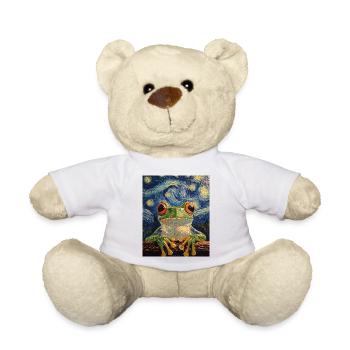 Frosch Frösche Van Gogh Style Starry Night - Teddy - Weiß - Vorne