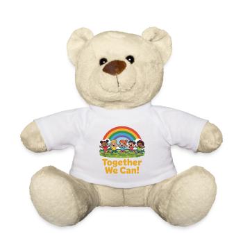 Ensemble, nous pouvons arc-en-ciel les enfants - Nounours - blanc - Devant