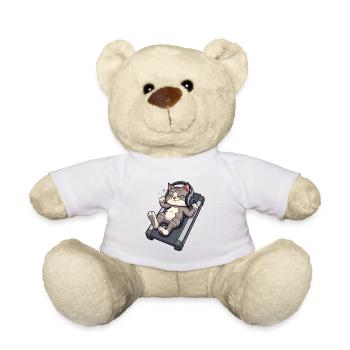 Katzenbeat auf dem Laufband - Teddy - Weiß - Vorne