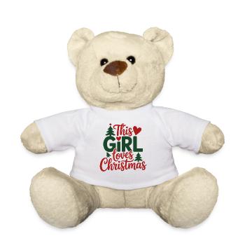 Dieses Mädchen liebt Weihnachten - Teddy - Weiß - Vorne