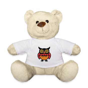 hibou Halloween bande dessinée drôle - Nounours - blanc - Devant