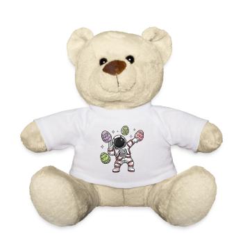 Danse des œufs de Pâques des astronautes dans l’espace - Nounours - blanc - Devant