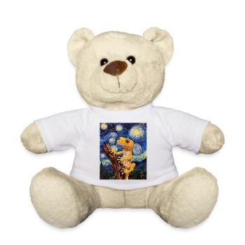 Gecko Van Gogh Style Nuit étoilée - Nounours - blanc - Devant